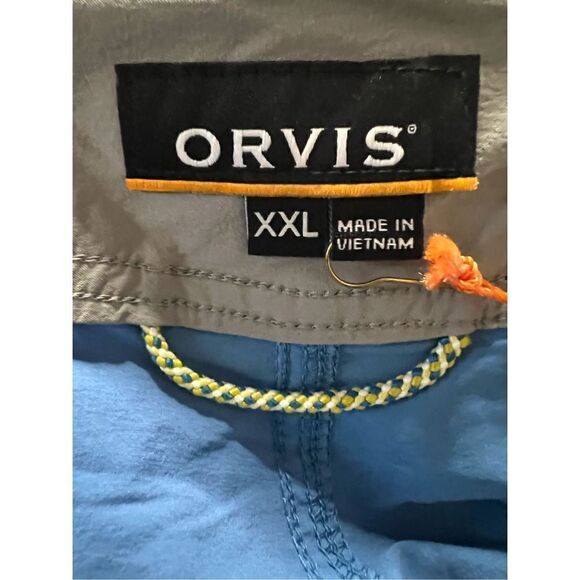 Orvis Men's Blue Gray Drawstring Jackson Quick Dry Boardshort Size 2XL NWT - Picture 3 of 5